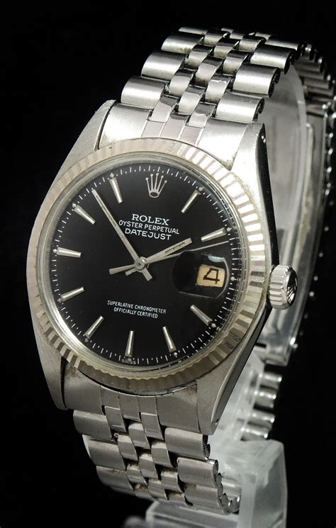 rolex 1601 black dial|rolex datejust ref 1601.